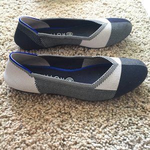 Rothy's Flats Black and White, Nearly New